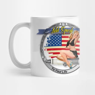 Add Spark to Your Life - Pin Up Girl - Spark Plugs Mug